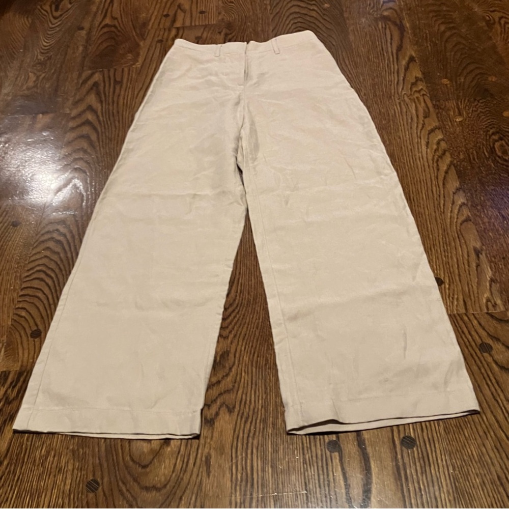 Aritzia Wilfred With Linen Wide Leg Trouser Pant